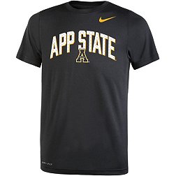 Nike Youth Appalachian State Mountaineers Black Dri-FIT Legend Football Sideline Team Issue Arch T-Shirt