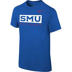 Nike Youth Southern Methodist Mustangs Blue Core Cotton Wordmark T-Shirt