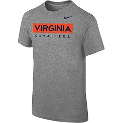 Nike Youth Virginia Cavaliers Grey Core Cotton Wordmark T-Shirt