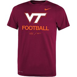Nike Youth Virginia Tech Hokies Maroon Dri-FIT Legend Football Sideline Team Issue T-Shirt