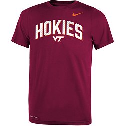 Nike Youth Virginia Tech Hokies Maroon Dri-FIT Legend Football Sideline Team Issue Arch T-Shirt