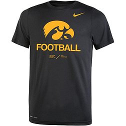 Nike Youth Iowa Hawkeyes Black Dri-FIT Legend Football Sideline Team Issue T-Shirt