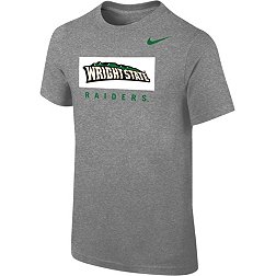 Nike Youth Wright State Raiders Grey Core Cotton Wordmark T-Shirt