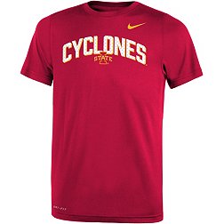 Nike Youth Iowa State Cyclones Cardinal Dri-FIT Legend Football Sideline Team Issue Arch T-Shirt