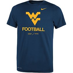 Nike Youth West Virginia Mountaineers Blue Dri-FIT Legend Football Sideline Team Issue T-Shirt