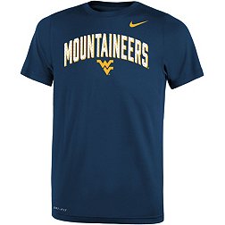 Nike Youth West Virginia Mountaineers Blue Dri-FIT Legend Football Sideline Team Issue Arch T-Shirt