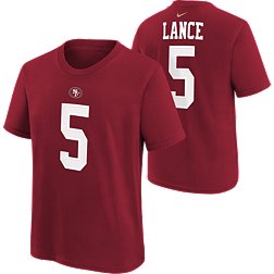 Nike Youth San Francisco 49ers Trey Lance #5 Red T-Shirt