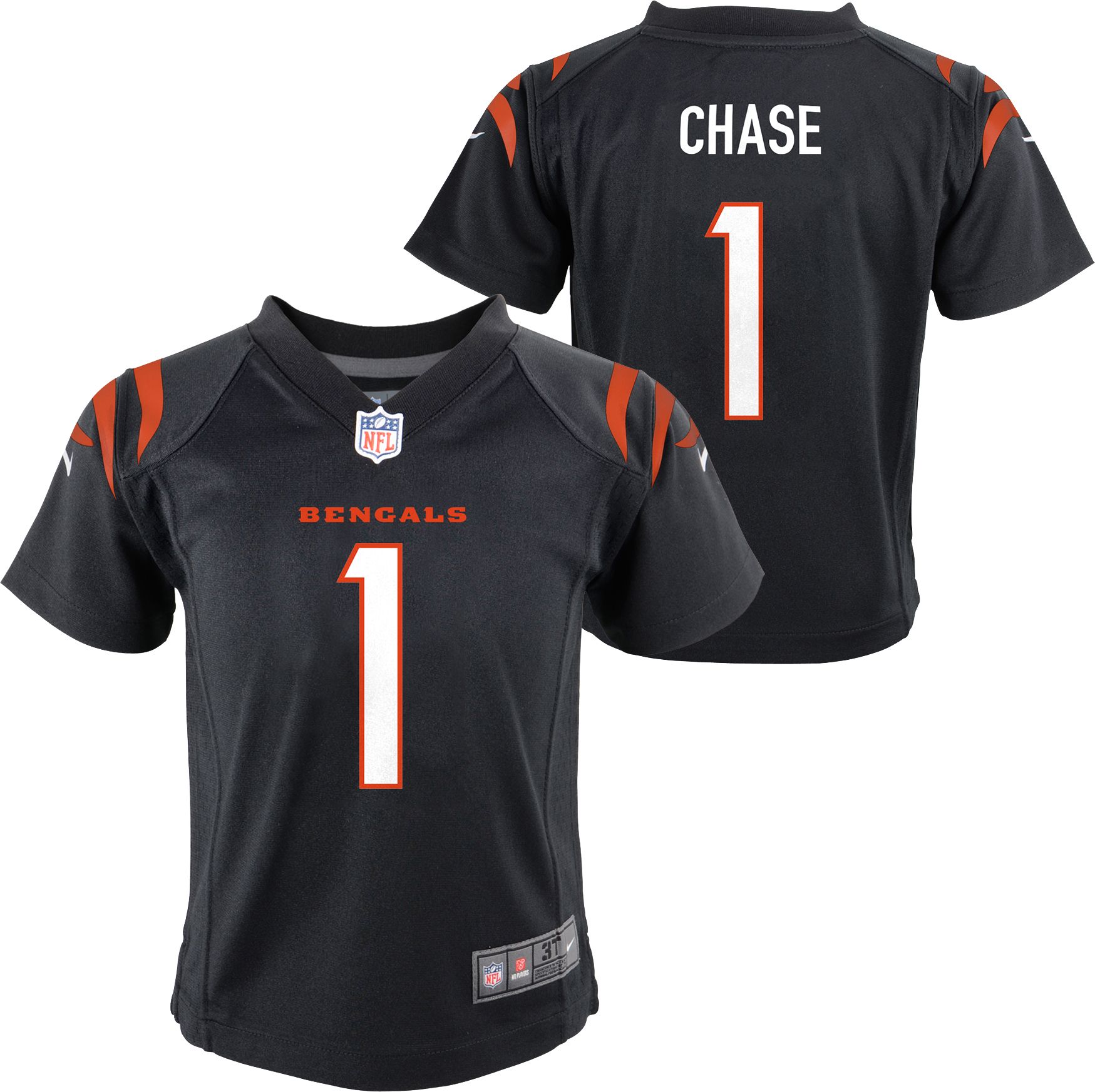 Nike Youth Cincinnati Bengals Ja'Marr Chase #1 Atmosphere Grey Game Jersey