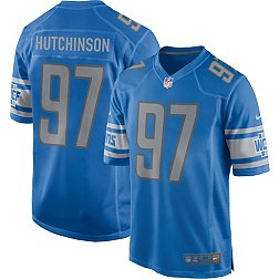 Nike Youth Detroit Lions Aidan Hutchinson #97 Blue Game Jersey