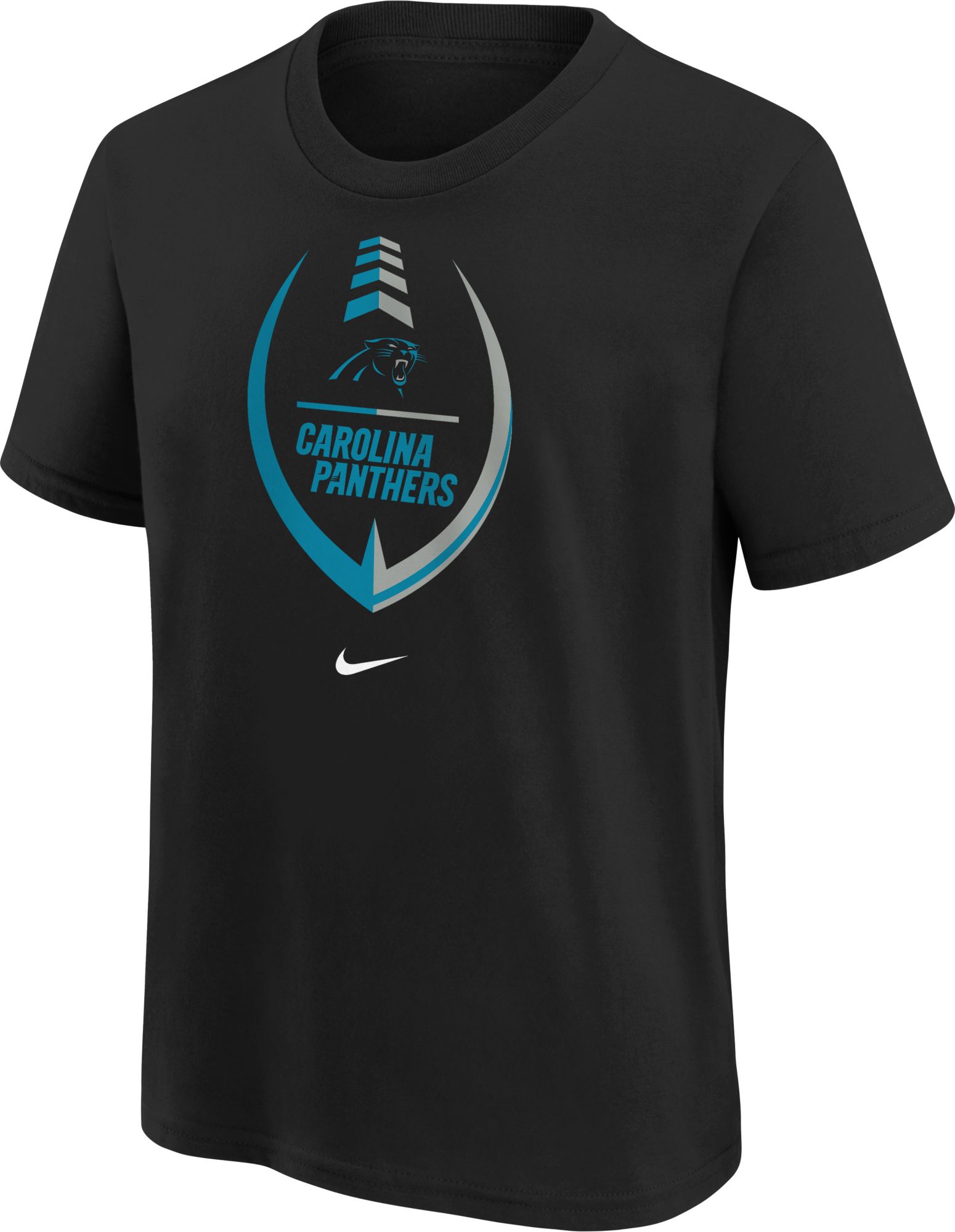 NFL Team Apparel Youth Carolina Panthers Huddle Up Black T-Shirt