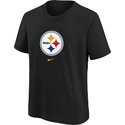 Nike Youth Pittsburgh Steelers Logo Black Cotton T-Shirt