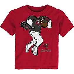NFL Team Apparel Toddler Tampa Bay Buccaneers Stiff Arm Red T-Shirt