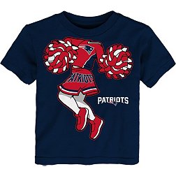 NFL Team Apparel Toddler New England Patriots Cheerleader Navy T-Shirt