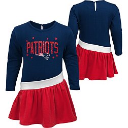 NFL Team Apparel Toddler Girls' New England Patriots Head-to-Head Tunic