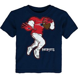 NFL Team Apparel Toddler New England Patriots Stiff Arm Navy T-Shirt