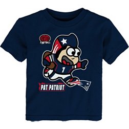 NFL Team Apparel Toddler New England Patriots Sizzle Mascot Navy T-Shirt