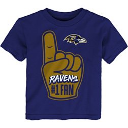 NFL Team Apparel Toddler Baltimore Ravens Hand Off Purple T-Shirt
