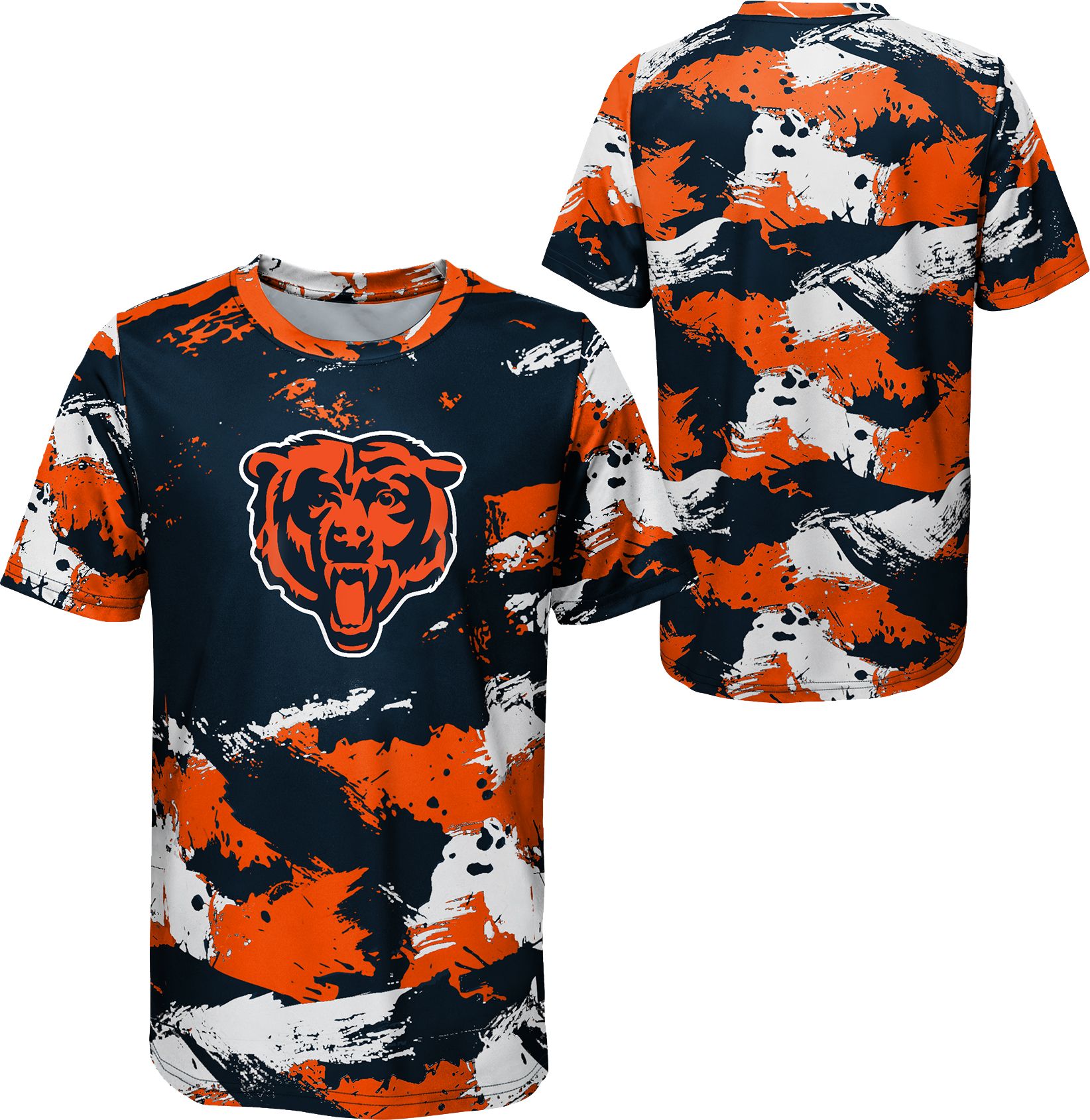 NFL Team Apparel Youth Chicago Bears Navy Team Logo T-Shirt