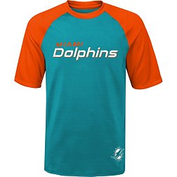 NFL Team Apparel Youth Miami Dolphins Rash Guard Aqua T-Shirt