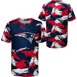 NFL Team Apparel Youth New England Patriots Cross Pattern Navy T-Shirt