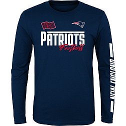 NFL Team Apparel Youth New England Patriots Race Time Navy Long Sleeve T-Shirt