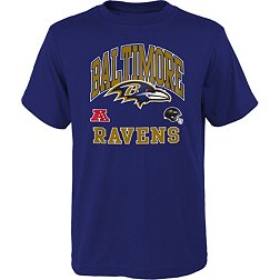 NFL Team Apparel Youth Baltimore Ravens Official Business Purple T-Shirt