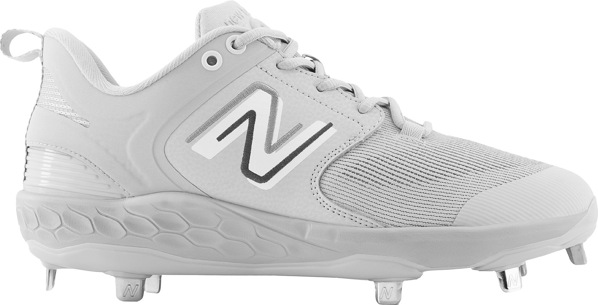 New Balance Men’s Fresh Foam X 3000 V6 Metal Baseball Cleats, Size 10.5, Grey/White