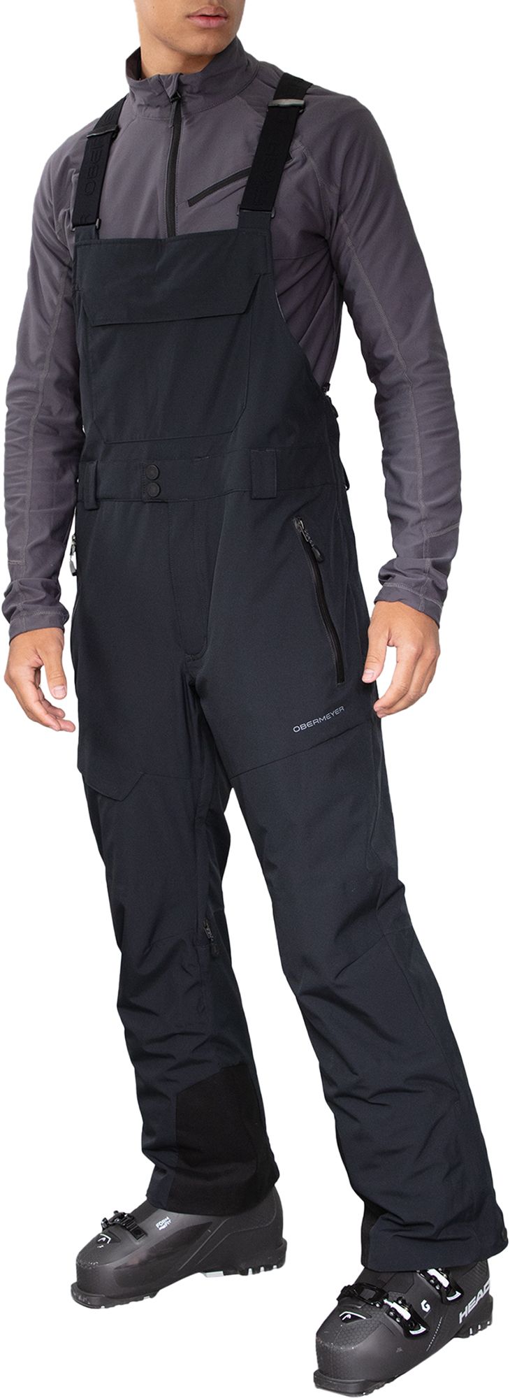 Photos - Ski Wear Obermeyer Men's Perseus Bib Pants, Small, Black 22OBEMMPRSSBBPNTXMOU