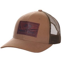 Outdoor Cap Mossy Oak Leather Patch Mustard Mesh Hat