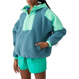 CALIA Women's Everyday Fleece Boxy Hoodie, 1X, Chartreuse Green