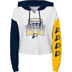 Outerstuff Girl's Indiana Pacers White Color Run Fleece Pullover Hoodie