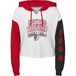Outerstuff Portland Blazers Youth Mineral Wash Back-to-Back Red Hoodie Youth XL