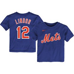 Nike Toddler New York Mets Francisco Lindor #12 Blue T-Shirt