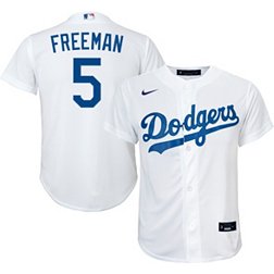 MLB Team Apparel Youth Los Angeles Dodgers Freddie Freeman #5 White Cool Base Jersey