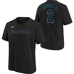 Nike Youth Miami Marlins Jazz Chisholm #2 Black T-Shirt