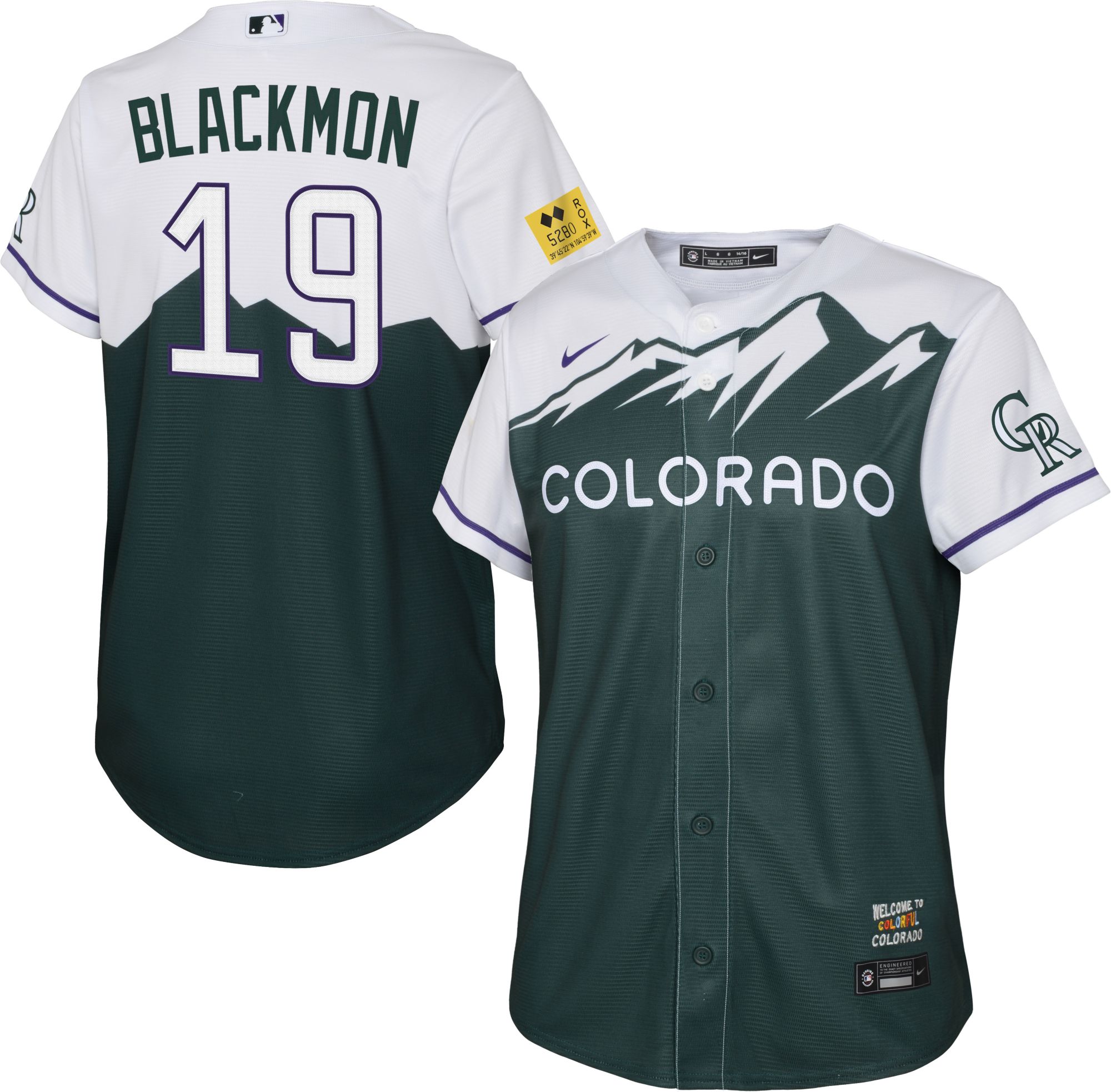 Youth Nike Green Colorado Rockies 2022 City Connect Replica Team