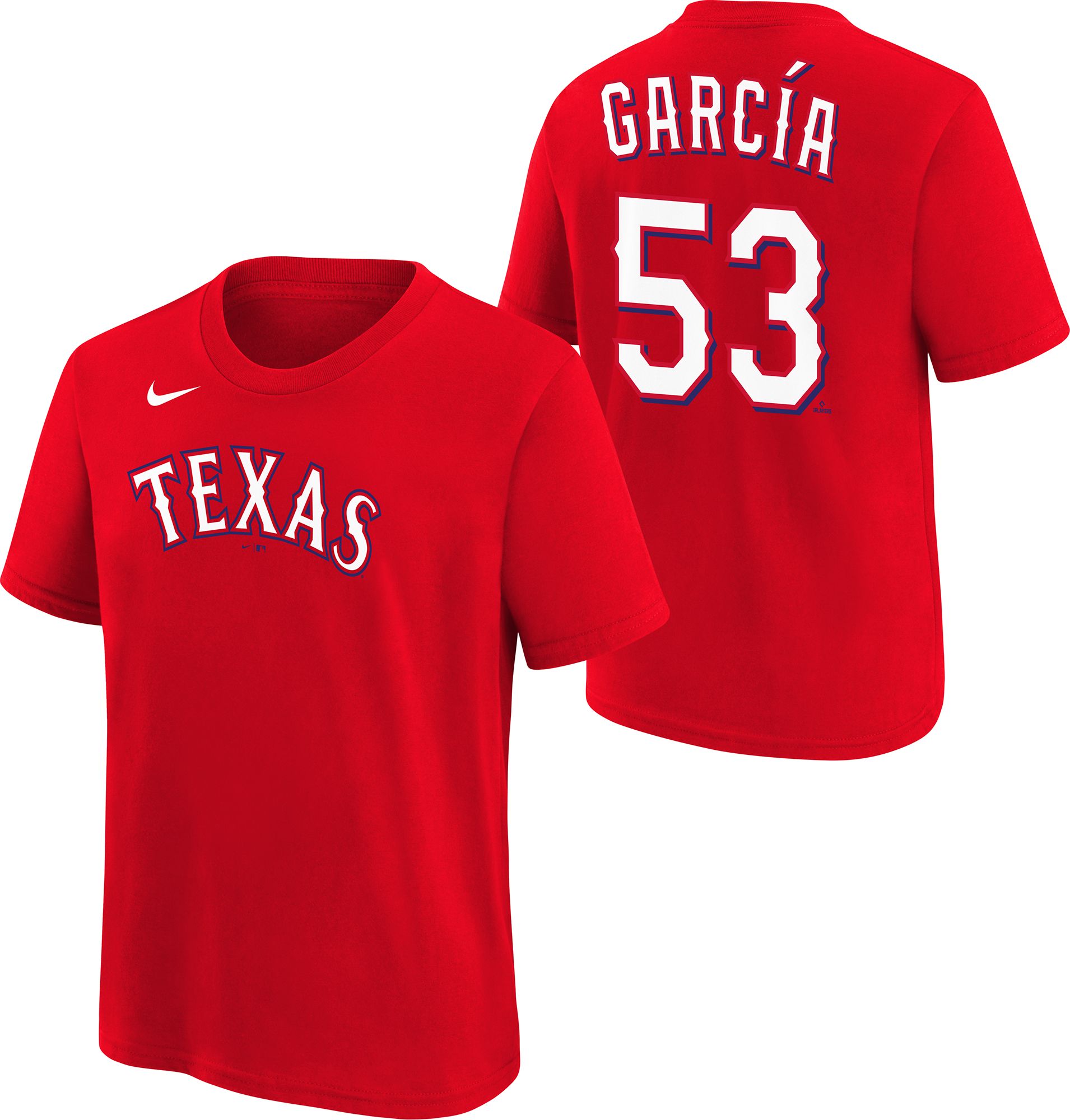 Nike / Men's Texas Rangers Adolis Garcia #53 Blue Cool Base Jersey