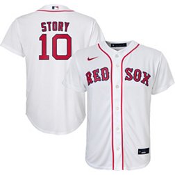 MLB Boston Red Sox Boys' White Pinstripe Pullover Jersey - XS