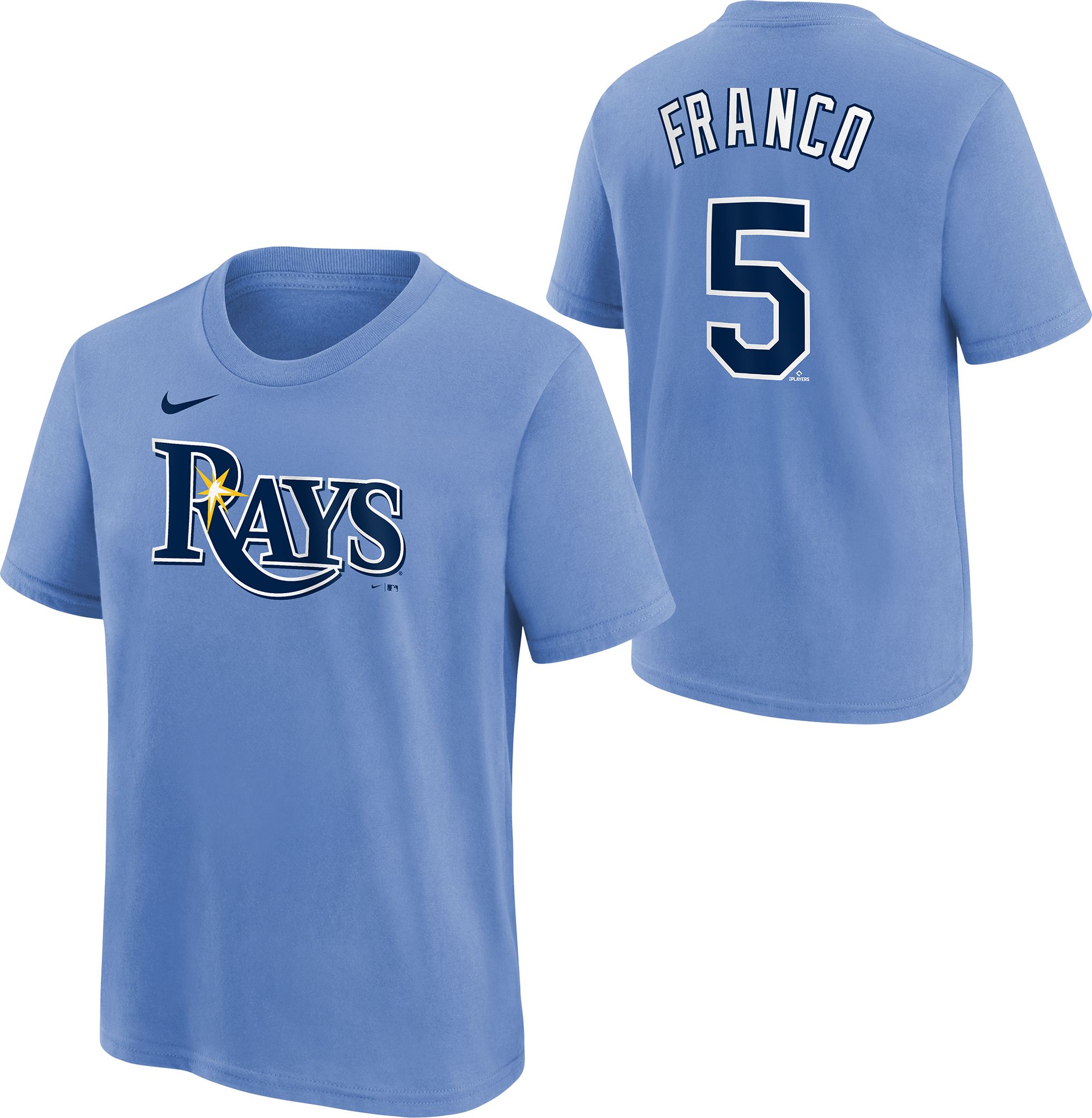 Nike / Youth Tampa Bay Rays Wander Franco #5 Blue T-Shirt