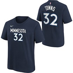 Nike Youth Minnesota Timberwolves Karl-Anthony Towns #32 Navy T-Shirt