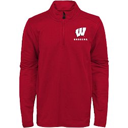 Gen2 Youth Wisconsin Badgers Dark Red 1/4 Zip Jacket
