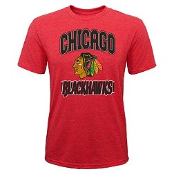 Chicago Blackhawks Youth Perennial Hockey Lace-Up Crew Sweatshirt - Red/Black