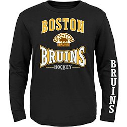 NHL Youth Boston Bruins Centerline Black V-Neck Long Sleeve Shirt