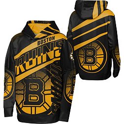 NHL Youth Boston Bruins Home Ice Black Pullover Hoodie
