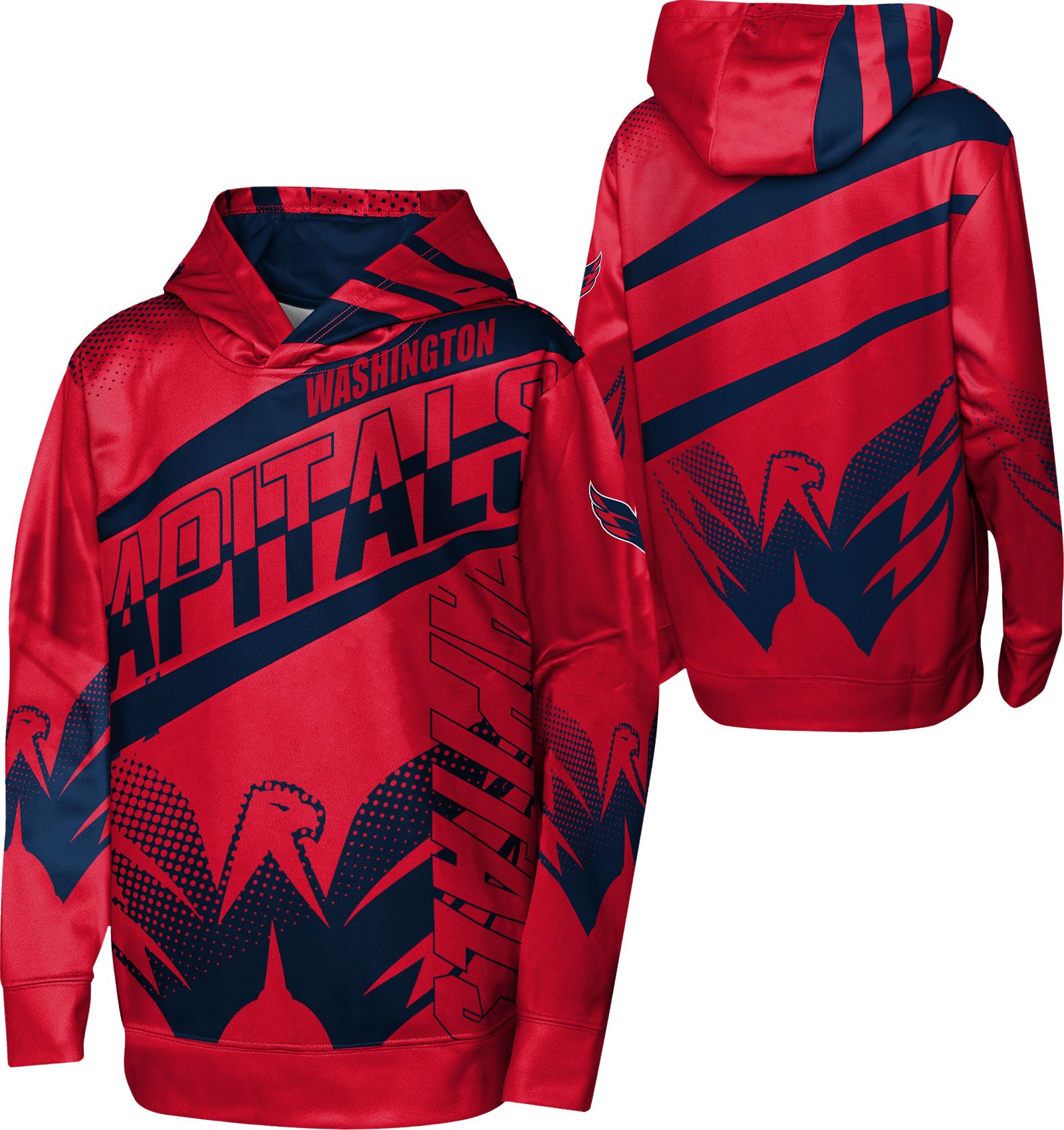 NHL Youth Washington Capitals Home Ice Red Pullover Hoodie