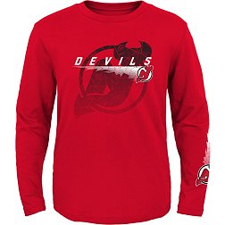 NHL Youth New Jersey Devils Red Corked Ice Long Sleeve T-Shirt
