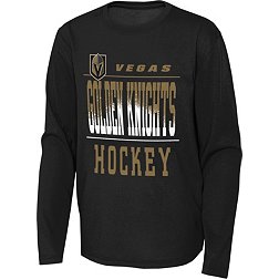 NHL Youth Vegas Golden Knights Saucer Pass Black T-Shirt