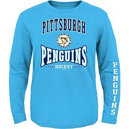 NHL Youth Pittsburgh Penguins Centerline Blue V-Neck Long Sleeve Shirt
