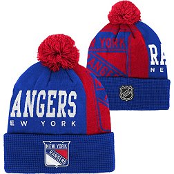 NHL Youth New York Rangers Cuff Pom Knit Beanie
