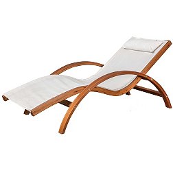 Blue Wave Bentwood Breeze Luxury Lounger with Wood Frame